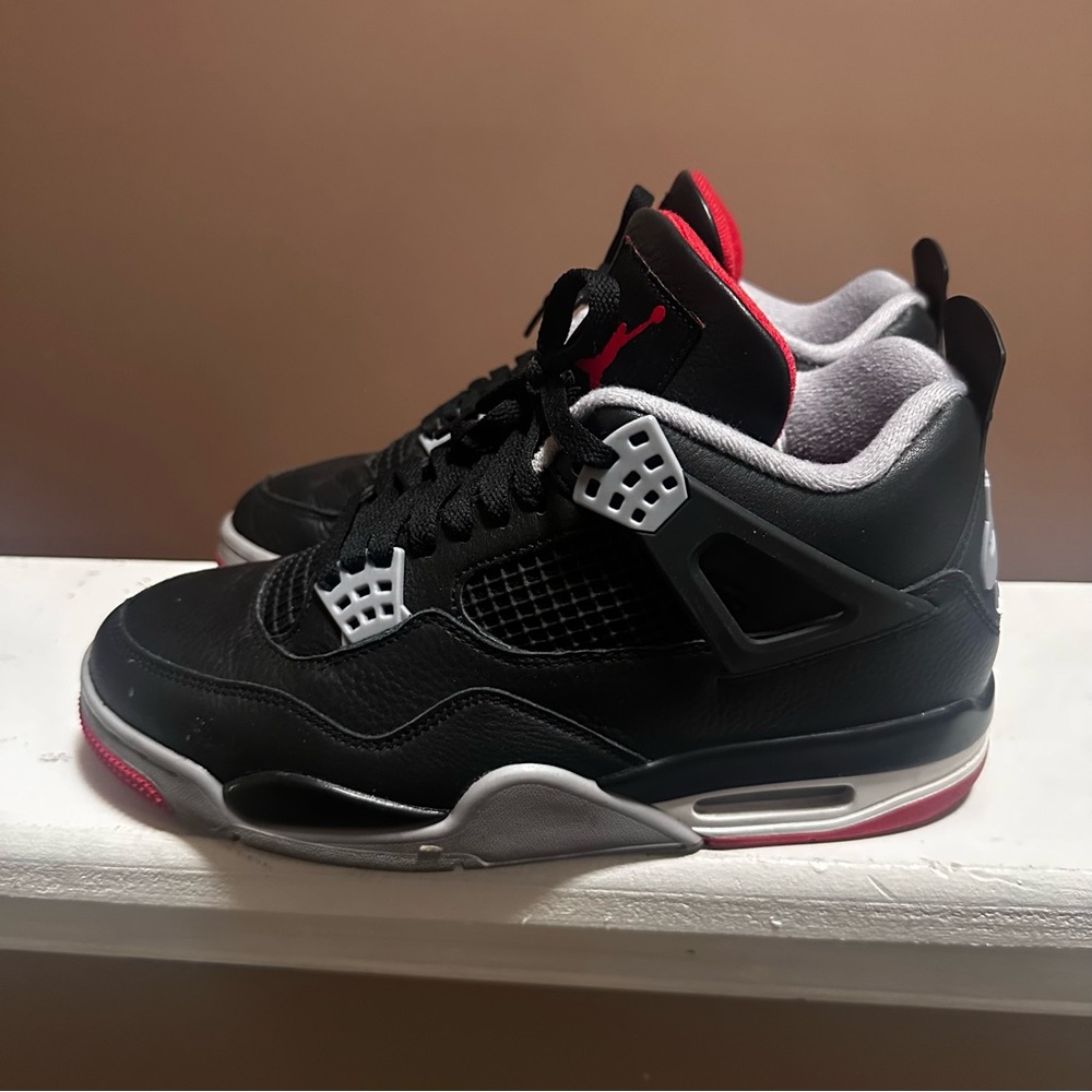 Air Jordan 4 Retro Black Red Sneakers